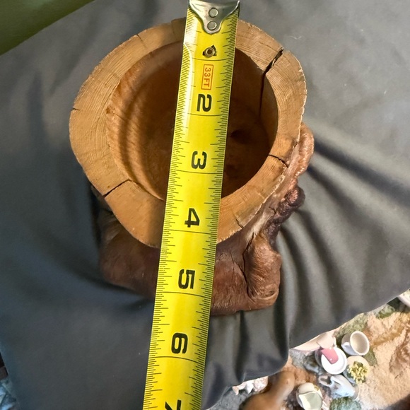 Live Edge Red Oak Bowl Rustic Home Living Artisan Natural Woodcraft Gift 4"x5" - Picture 8 of 8